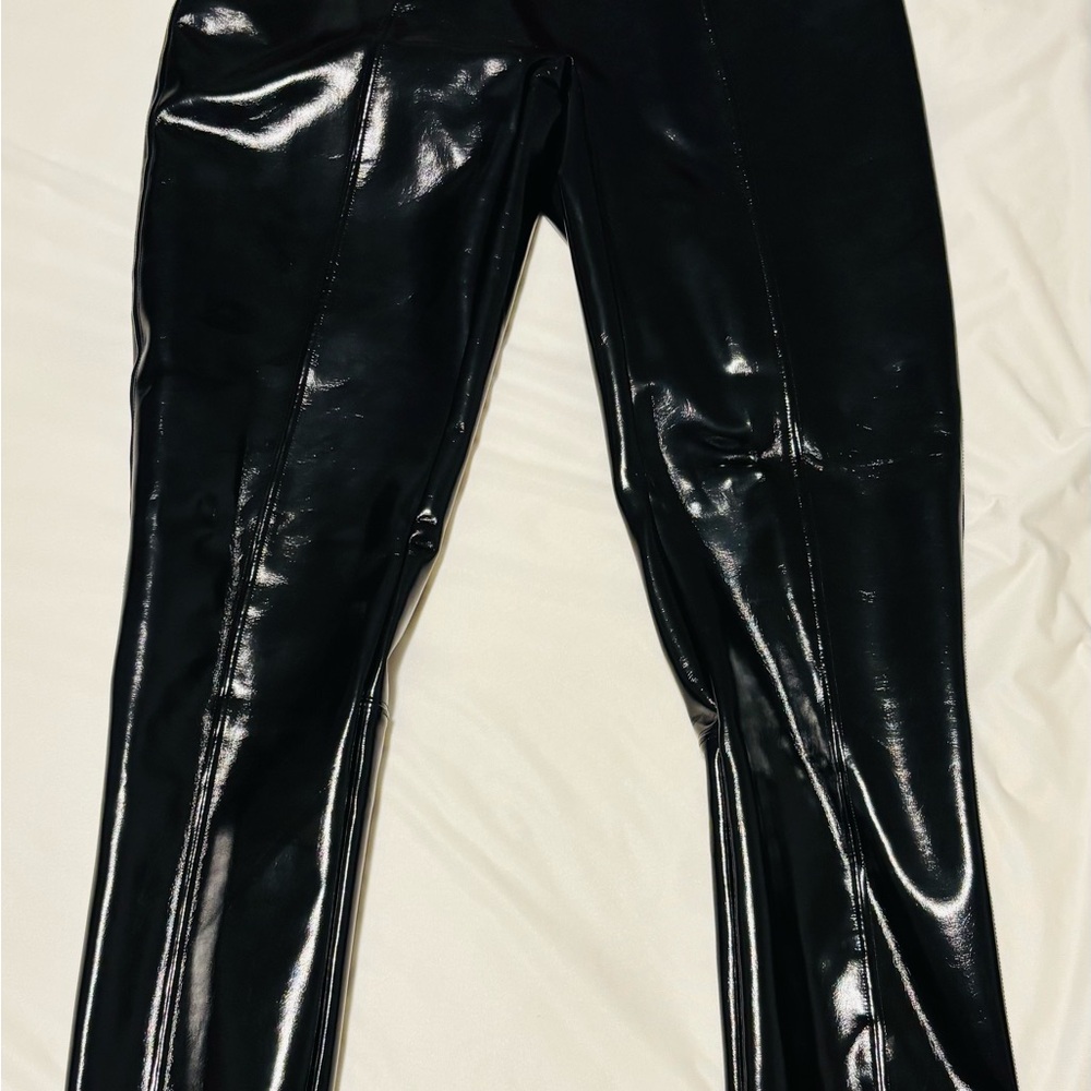 SPANX Black Faux Leather Leggings